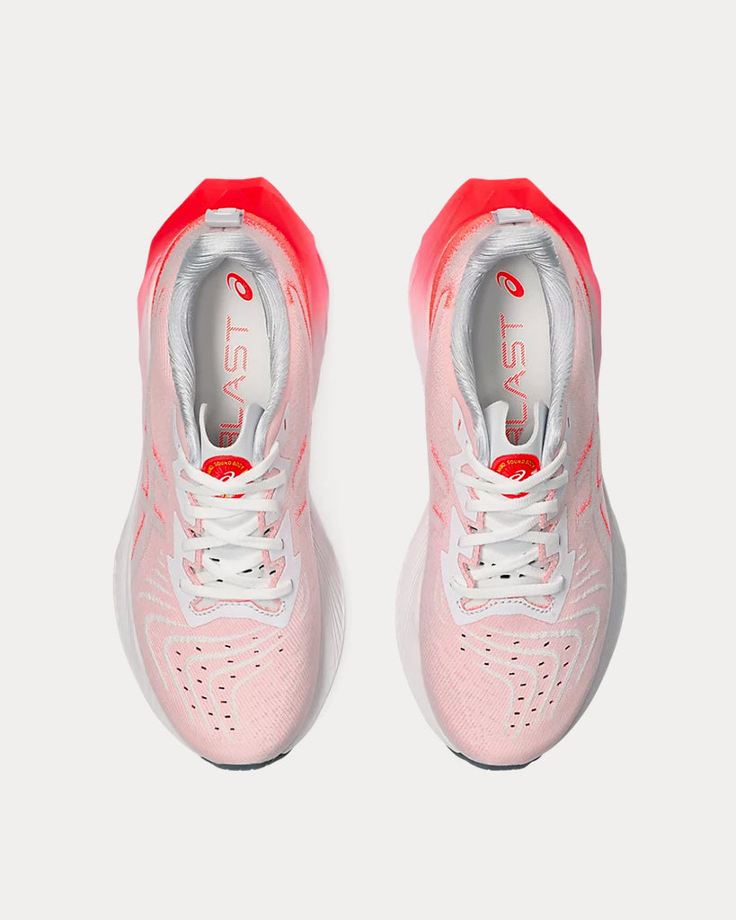 Asics Novablast 4 White / Sunrise Red Running Shoes - Sneak in Peace