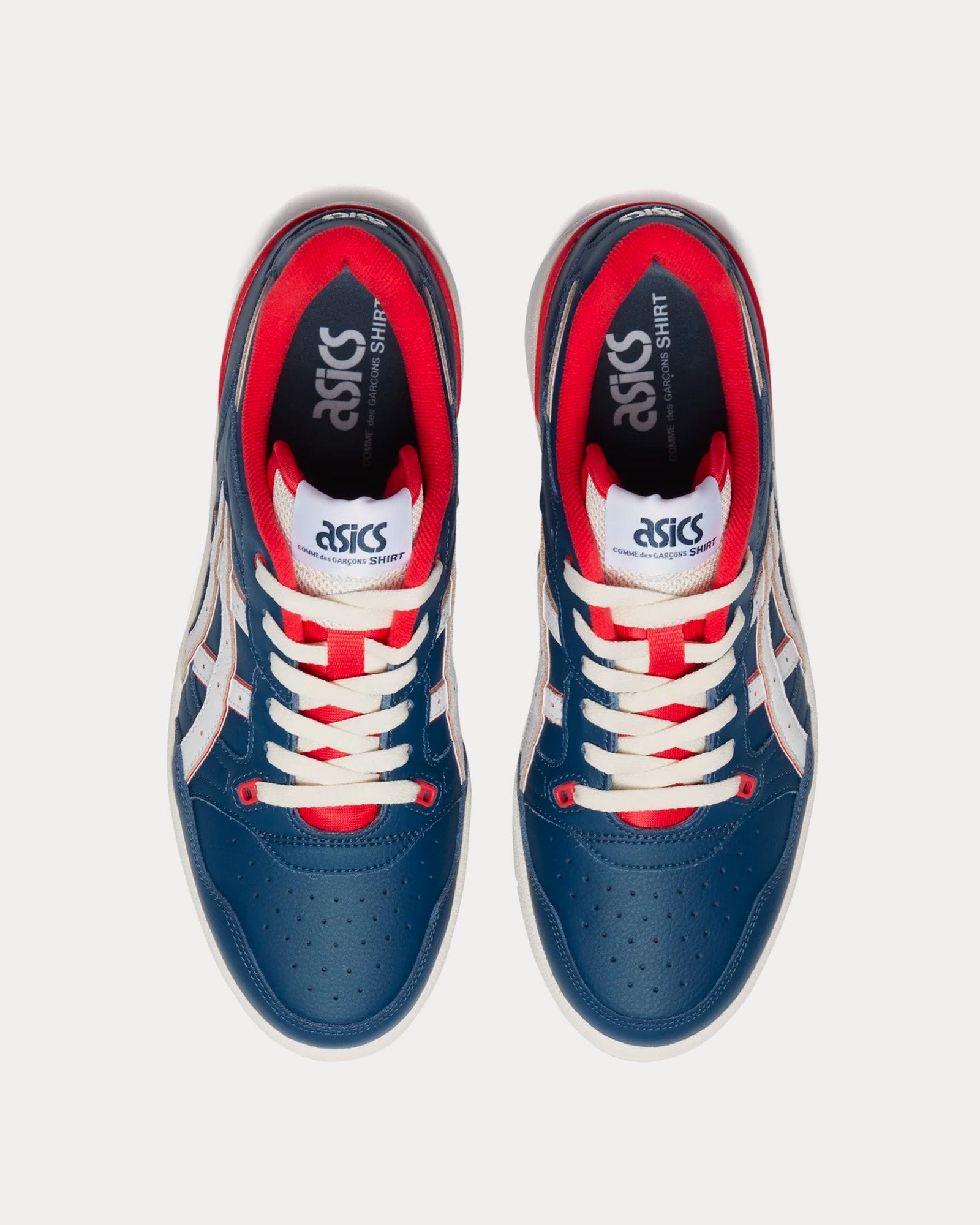 Asics x CDG Shirt - EX89 Navy / White / Red Low Top Sneakers