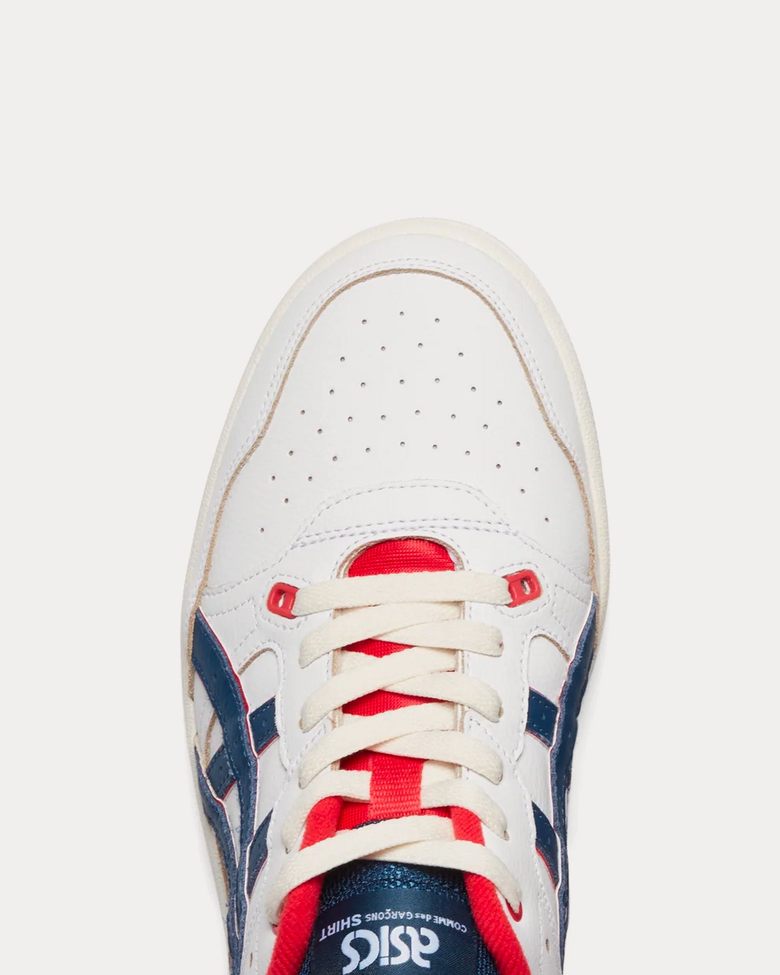 Asics x CDG Shirt - EX89 White / Red / Blue Low Top Sneakers