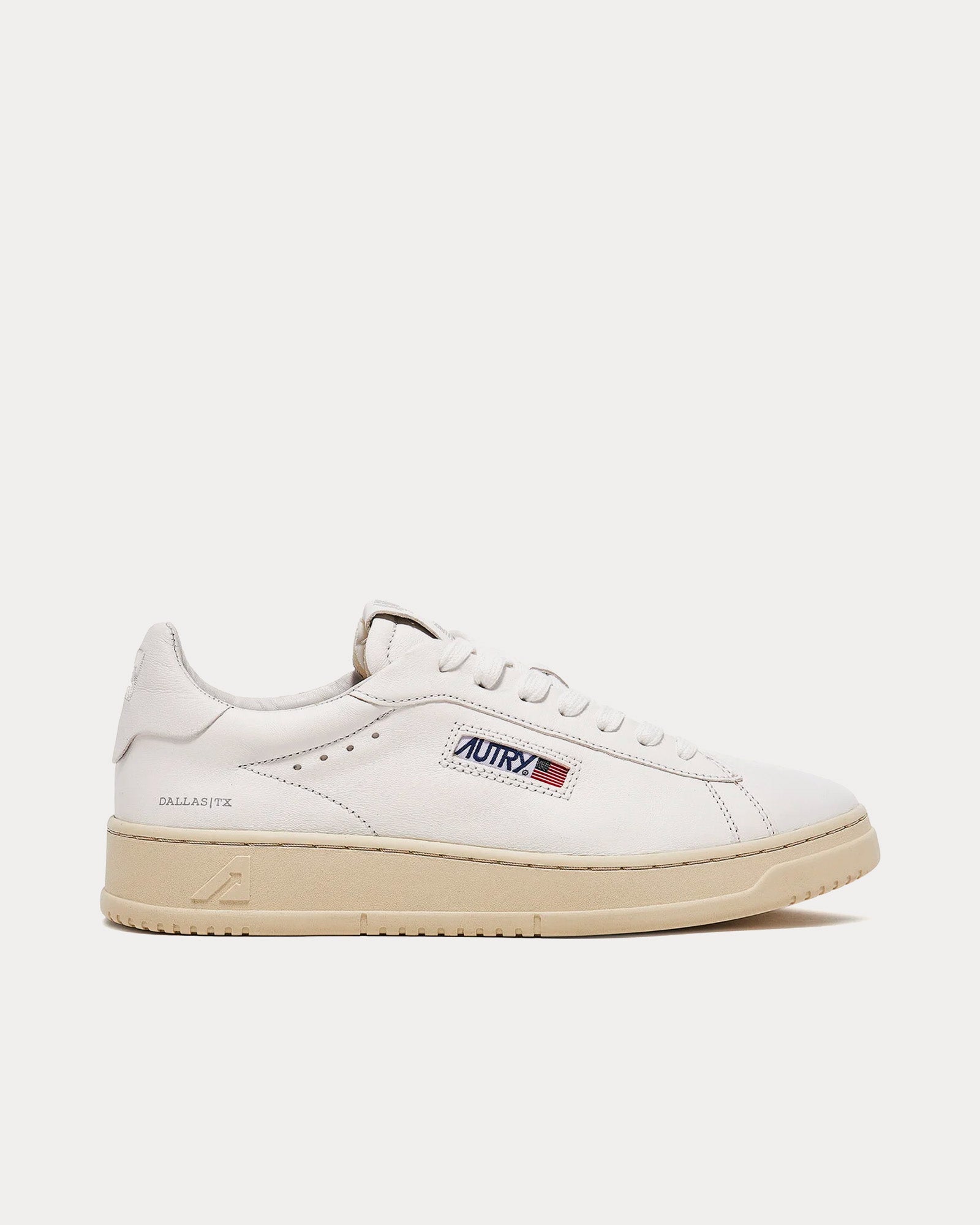 Autry - Dallas Goatskin White Low Top Sneakers