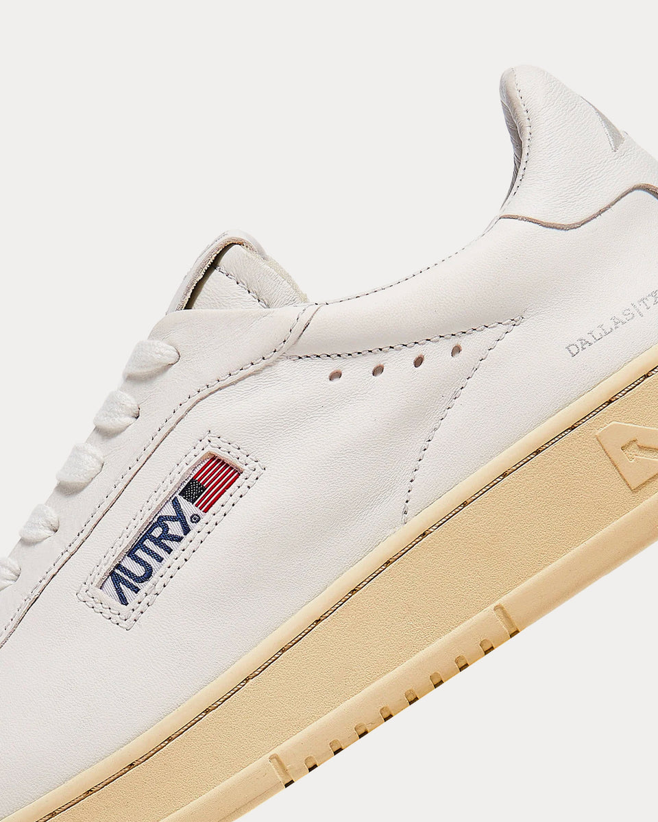 Autry Dallas Goatskin White Low Top Sneakers - Sneak in Peace