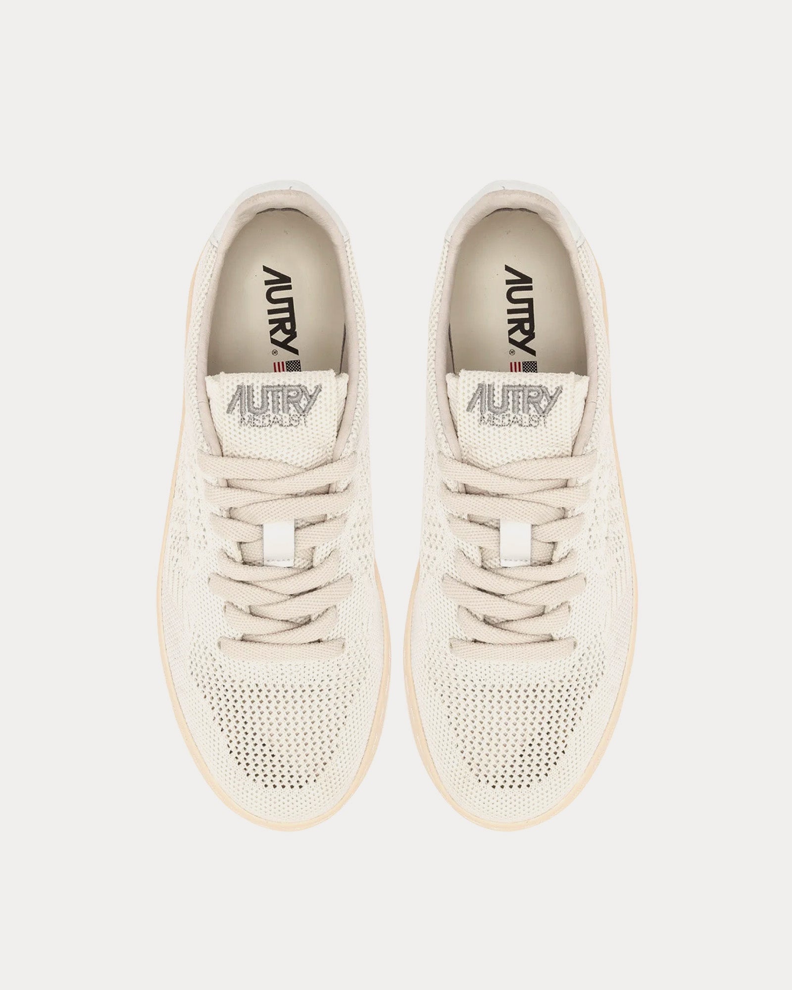Autry - Easeknit Medalist Ivory Low Top Sneakers