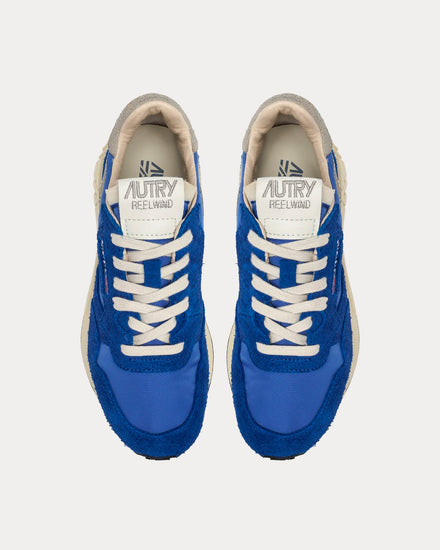 Autry Reelwind Nylon & Suede Electric Blue Low Top Sneakers - 2