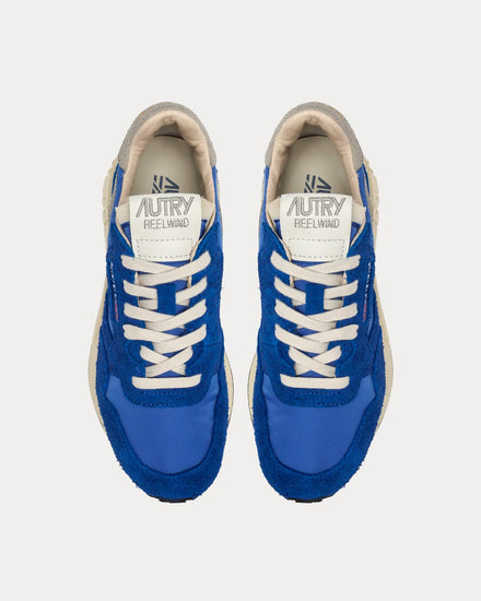Autry Reelwind Nylon & Suede Electric Blue Low Top Sneakers - 2