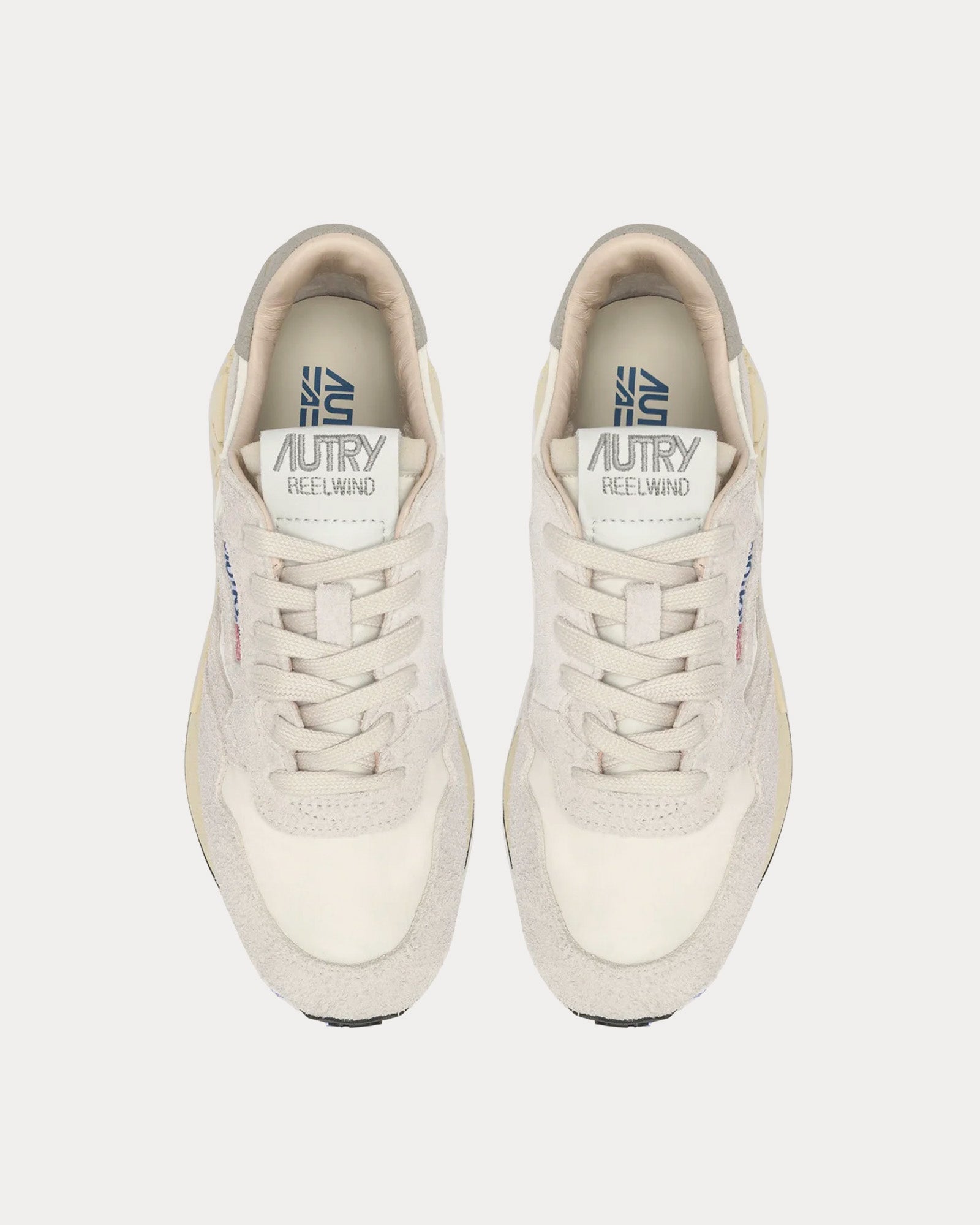 Autry - Reelwind Nylon & Suede White Low Top Sneakers