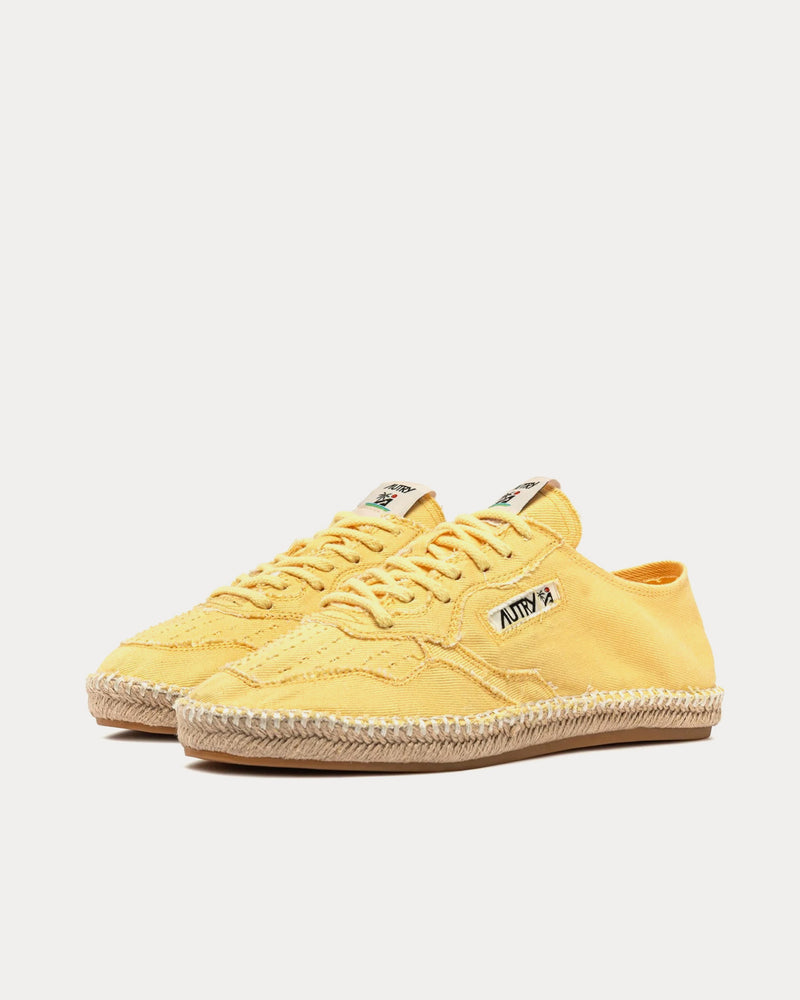 Autry Sandy Canvas Yellow Espadrilles - 3