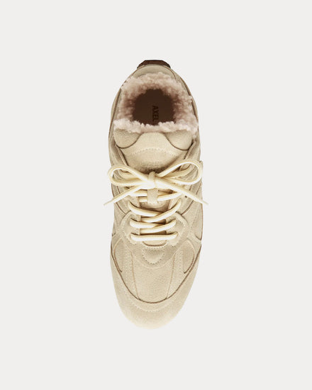Axel Arigato Slow Shearling Runner Off White / Gum Low Top Sneakers - 2
