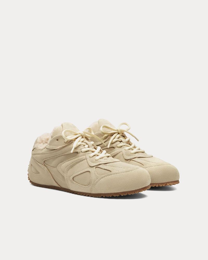 Axel Arigato Slow Shearling Runner Off White / Gum Low Top Sneakers - 3