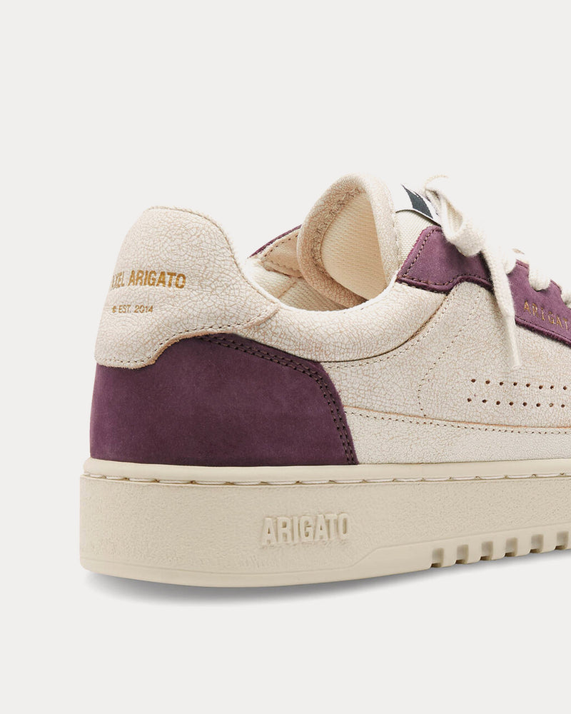 Axel Arigato Dice Lo Light Beige / Dark Burgundy Low Top Sneakers - 4