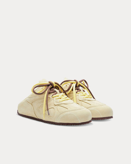 Axel Arigato Slow Mule Light Yellow / Dark Brown Slip On Sneakers - 3