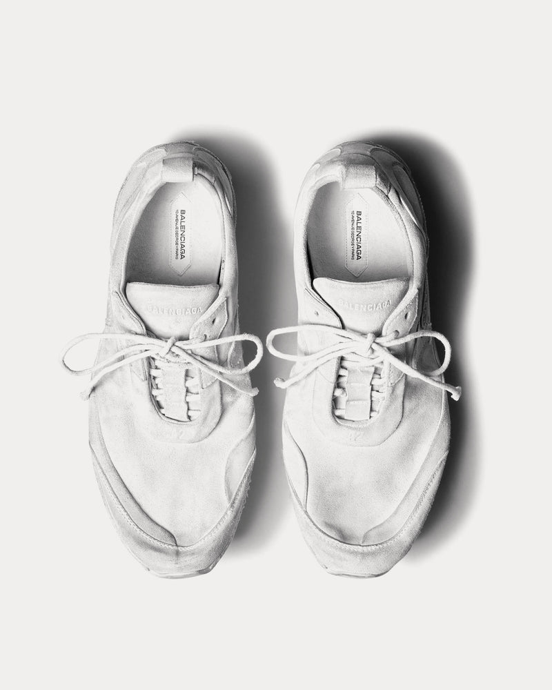 Balenciaga Standard Suede White Low Top Sneakers - 2