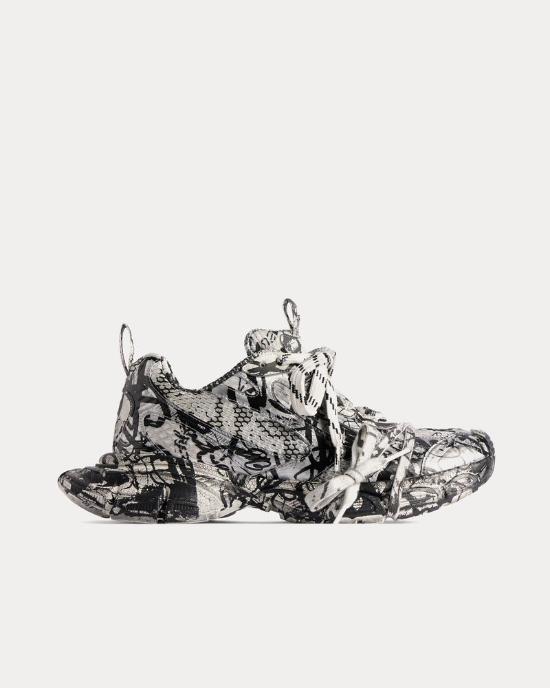 Balenciaga Men's 3XL Extreme Graffiti Mesh & Polyurethane White