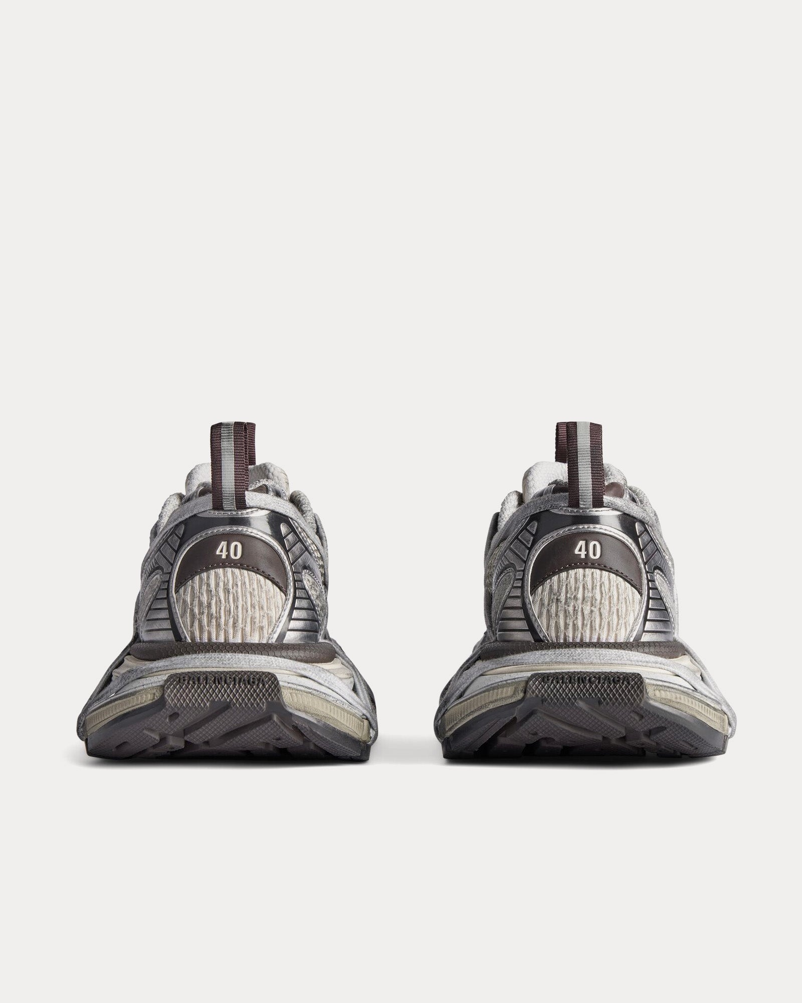 Balenciaga - 3XL Extreme Mesh & Polyurethane Brown / Grey / Beige Slip On Sneakers
