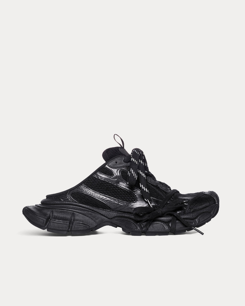 Balenciaga Men's 3XL Mesh & Polyurethane Black Mules