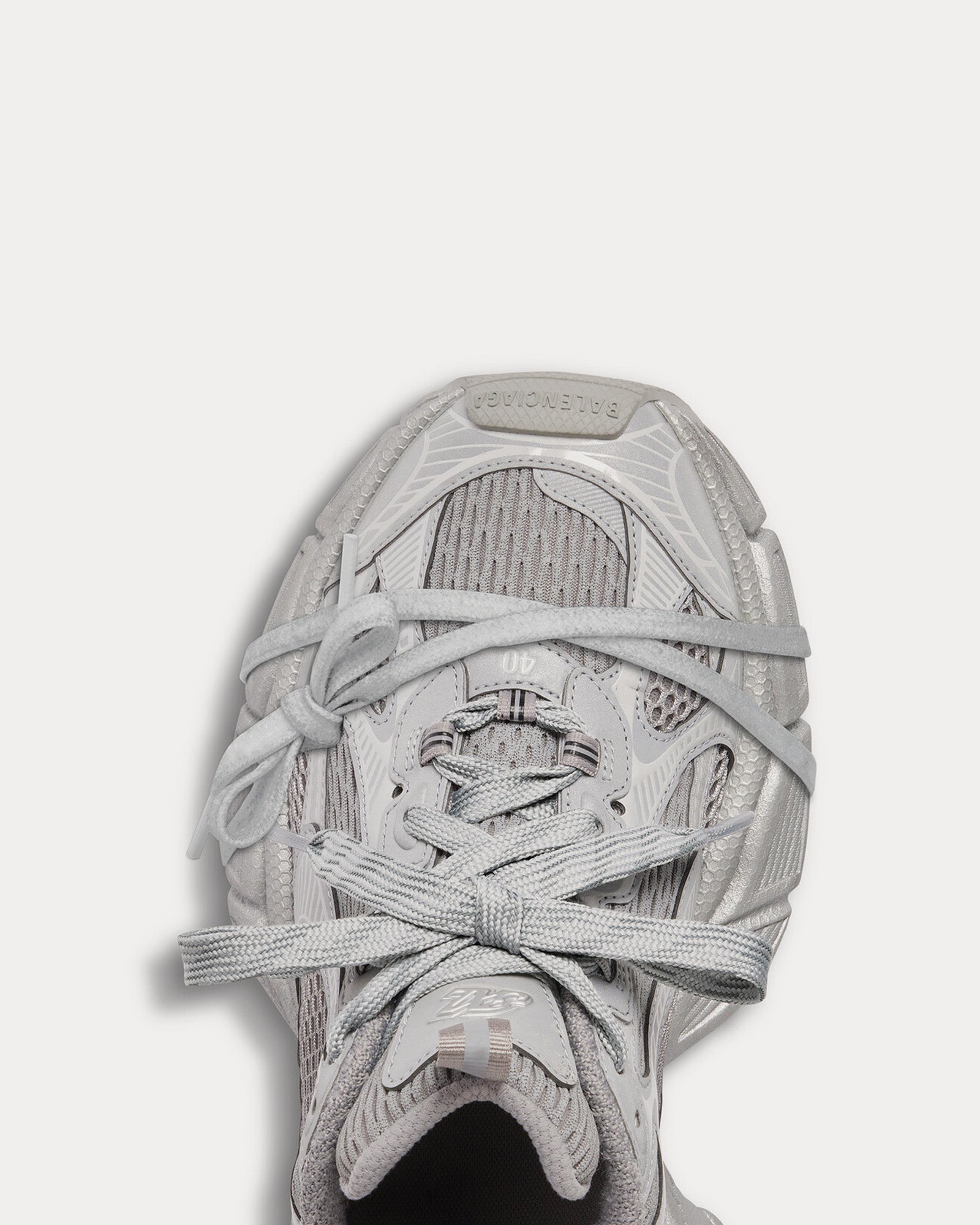 Balenciaga - 3XL Reflective Mesh & Polyurethane Grey Low Top Sneakers