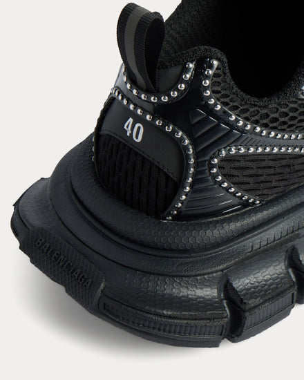 Balenciaga 3XL Rivets Black Low Top Sneakers - 4