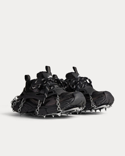Balenciaga Men's 3XL Ski Mesh & Polyurethane Black Low Top