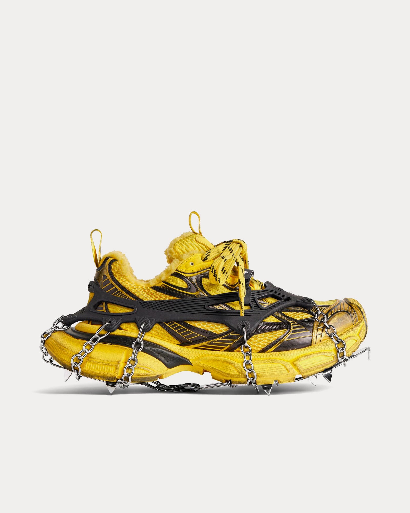 Men s 3XL Ski Mesh Polyurethane Yellow Black Low Top Sneakers