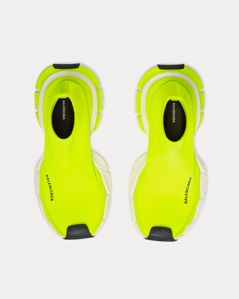 Balenciaga 3XL Sock Recycled Knit Neon Yellow High Top Sneakers - 2