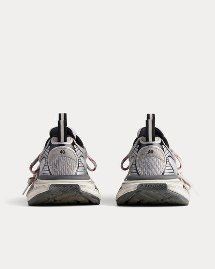 Balenciaga 3XL Mesh & Polyurethane Grey / White / Red Low Top Sneakers - 4