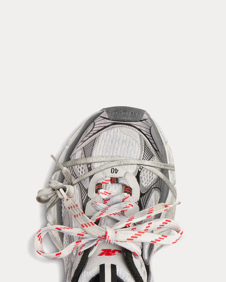 Balenciaga 3XL Mesh & Polyurethane Grey / White / Red Low Top Sneakers - 6
