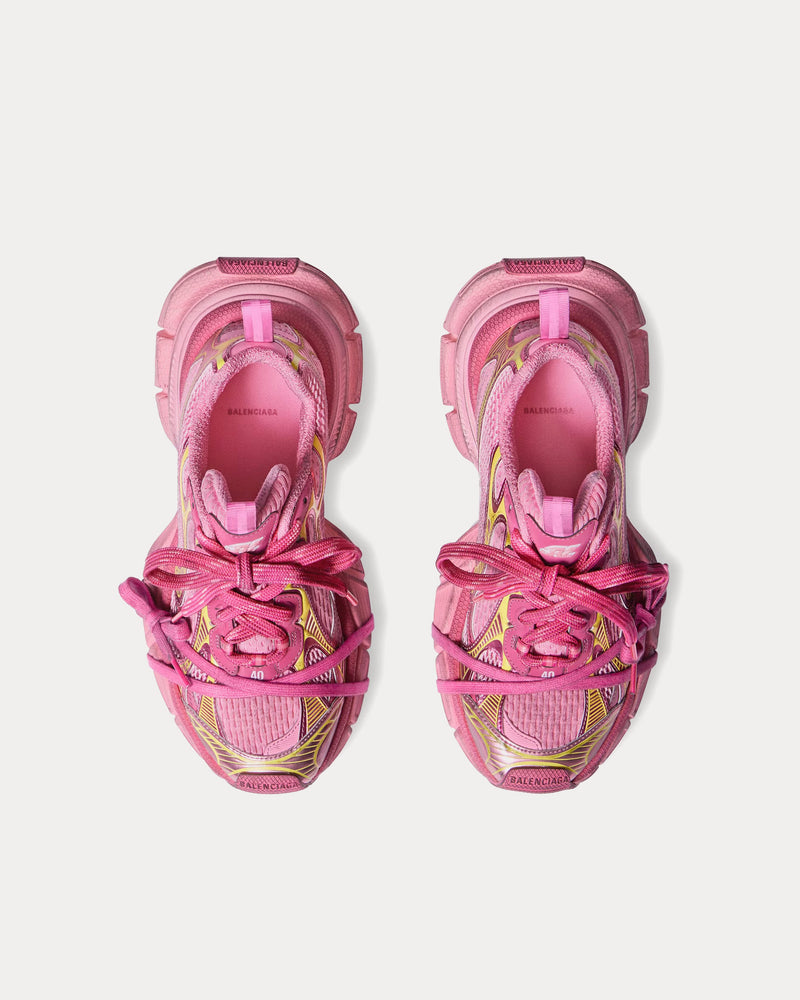スニーカー BALENCIAGA 3XL low-top mesh sneakers GRY/PINK/DRK GREY Balenciaga Women's 3XL Mesh & Polyurethane White / Grey