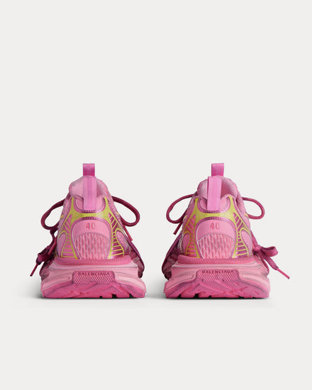 Balenciaga 3XL Mesh & Polyurethane Pink / Yellow Low Top Sneakers - 4