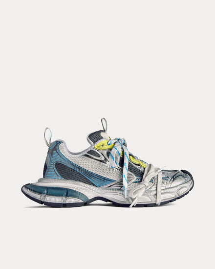 Balenciaga 3XL Mesh & Polyurethane White / Blue / Yellow Low Top Sneakers - 1
