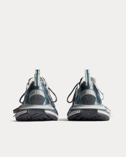 Balenciaga 3XL Mesh & Polyurethane White / Blue / Yellow Low Top Sneakers - 3