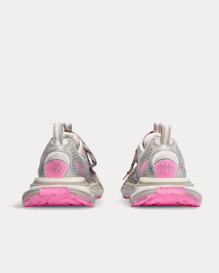 Balenciaga 3XL Mesh & Polyurethane White / Grey / Pink Low Top Sneakers - 4