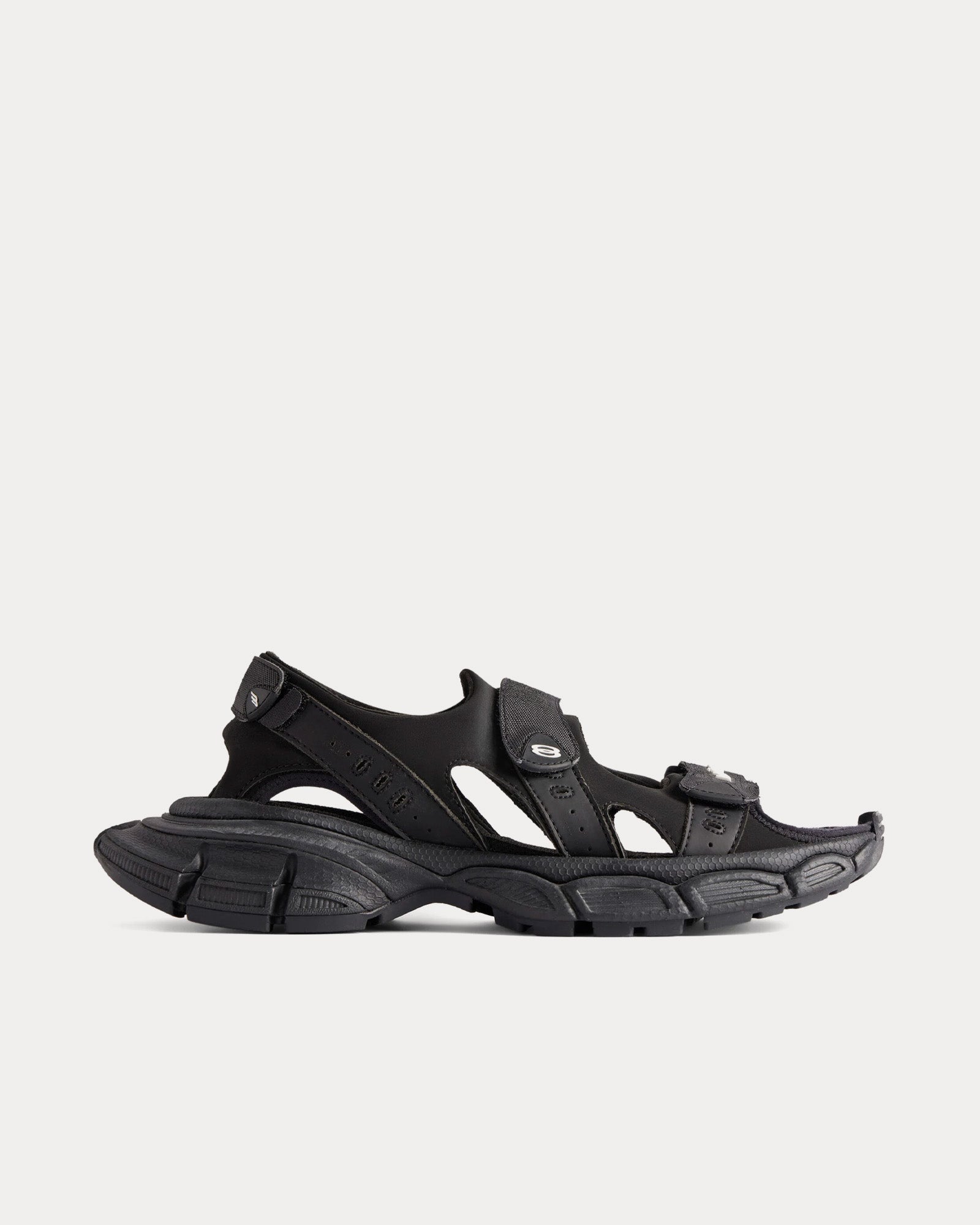 Balenciaga Men's 3XL Chunky Rubber Black Sandals