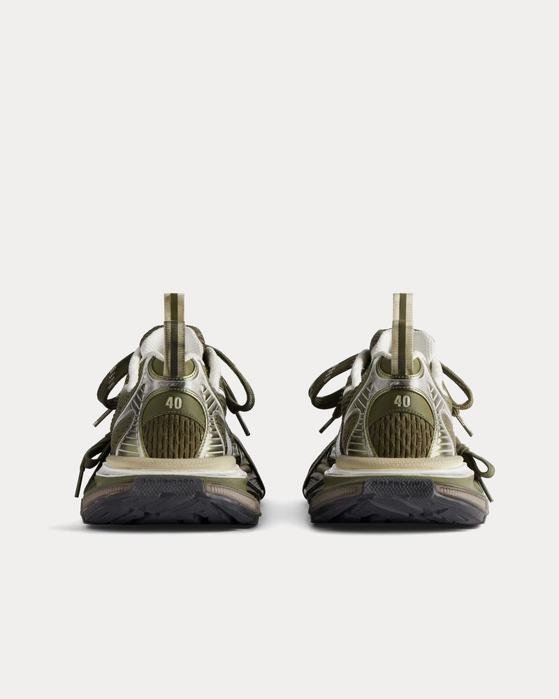 Balenciaga Men's 3XL Mesh Polyurethane Dark Green Beige Low
