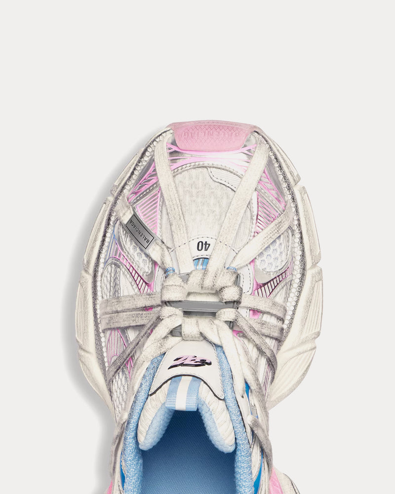 Balenciaga 3XL Extreme Laces B White / Grey / Blue / Pink Low Top Sneakers - 5