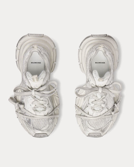 Balenciaga 3XL Mesh & Polyurethane White Low Top Sneakers - 2