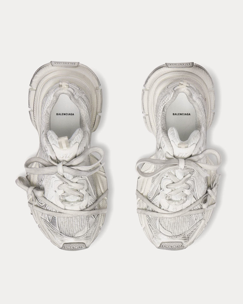 Balenciaga 3XL Mesh & Polyurethane White Low Top Sneakers - 2