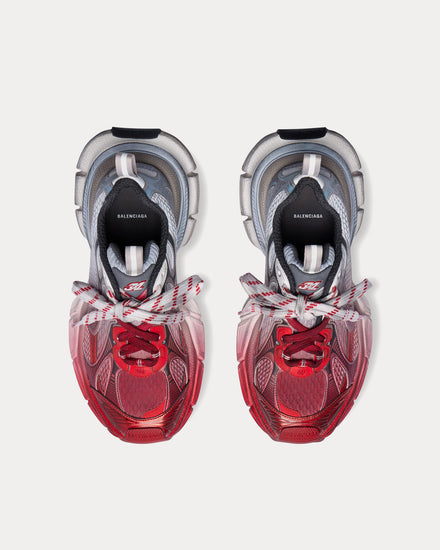 Balenciaga 3XL Toe Spray White / Blue / Grey / Red Low Top Sneakers - 2