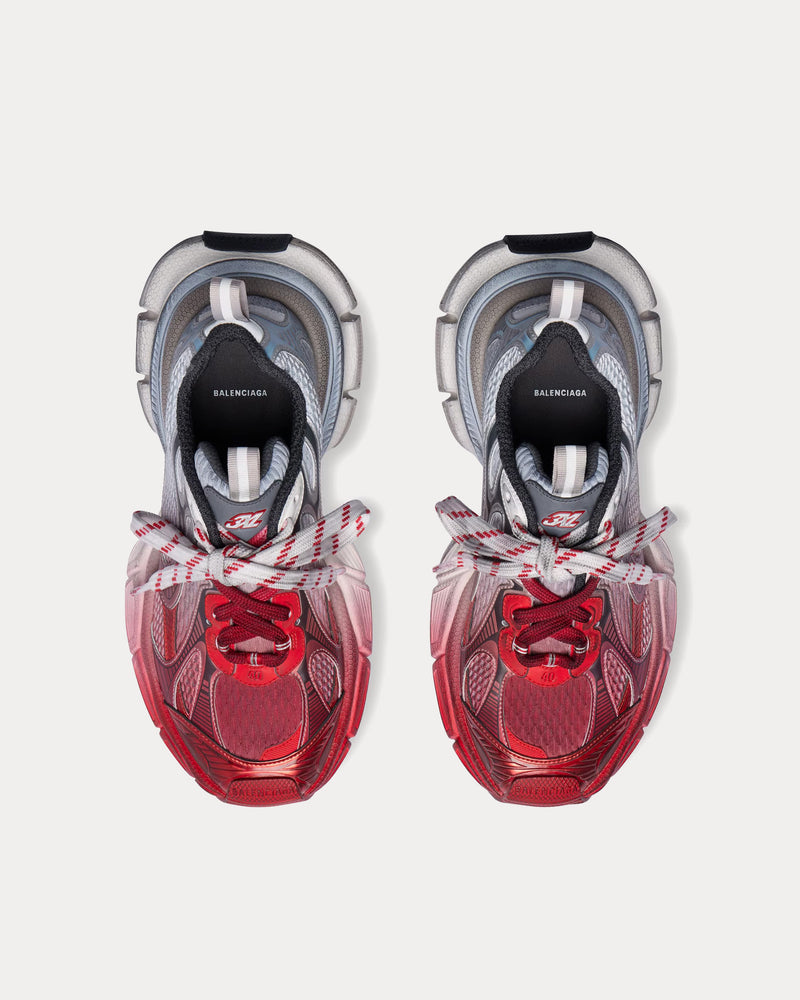 Balenciaga 3XL Toe Spray White / Blue / Grey / Red Low Top Sneakers - 2