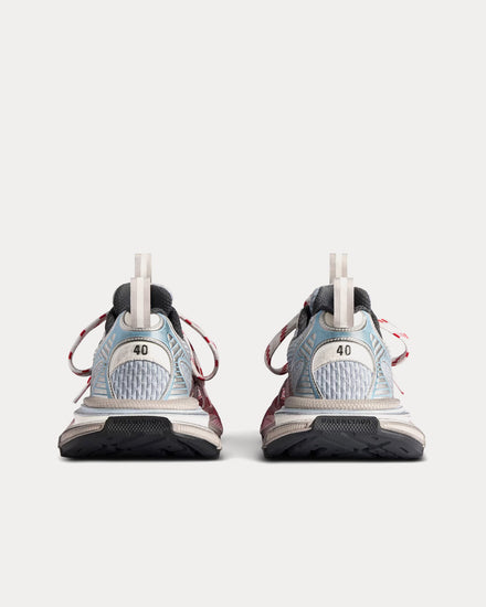 Balenciaga 3XL Toe Spray White / Blue / Grey / Red Low Top Sneakers - 4