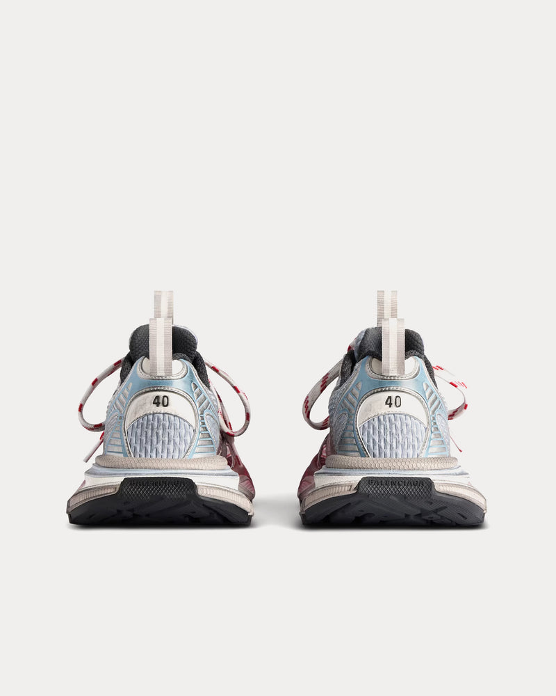 Balenciaga 3XL Toe Spray White / Blue / Grey / Red Low Top Sneakers - 4