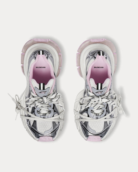 Balenciaga 3XL Gel Clearsole White / Pink / Black Low Top Sneakers - 2