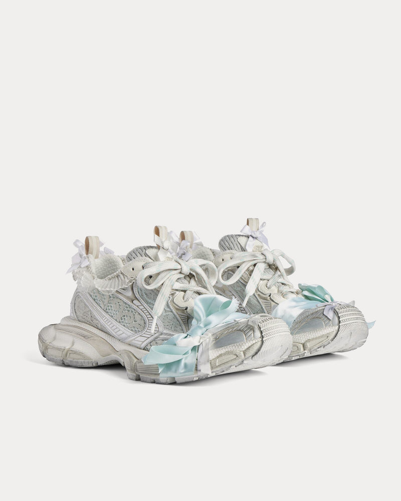 Balenciaga 3XL Lace Taupe / White / Light Blue Low Top Sneakers - 3