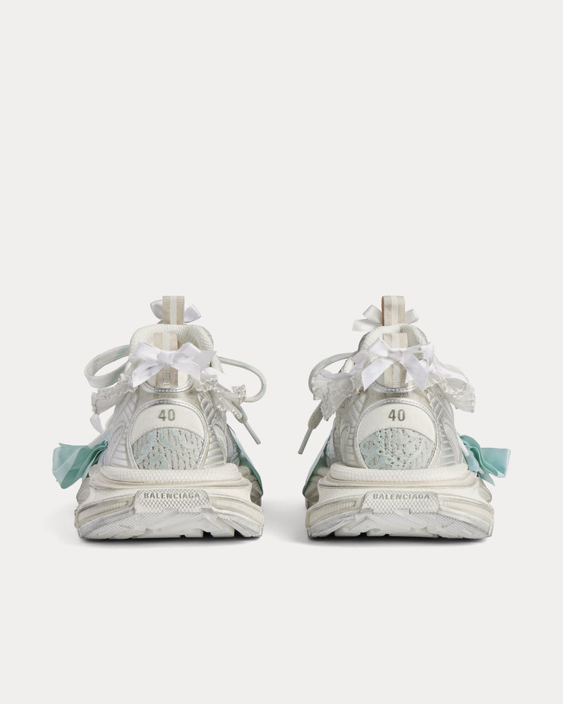 Balenciaga 3XL Lace Taupe / White / Light Blue Low Top Sneakers - 4