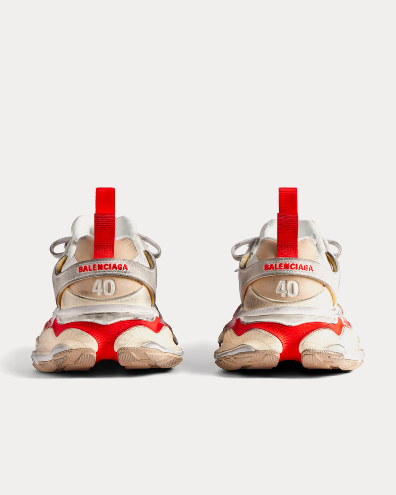 Balenciaga Cargo Microfiber & Mesh Beige / Grey / Red Low Top Sneakers - 3