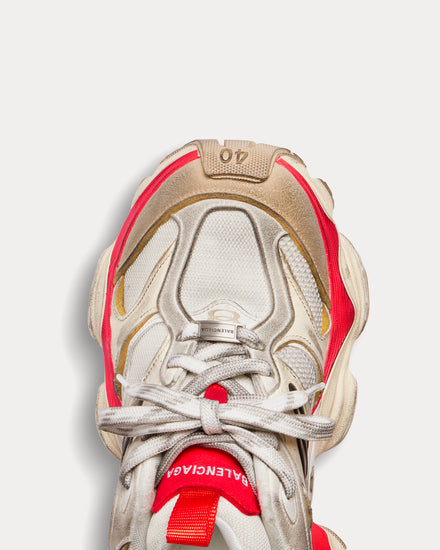 Balenciaga Cargo Microfiber & Mesh Beige / Grey / Red Low Top Sneakers - 5