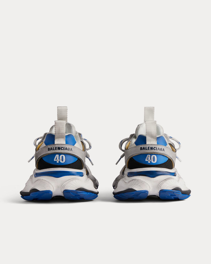Balenciaga Cargo Microfiber & Mesh Grey / White / Blue Low Top Sneakers - 3