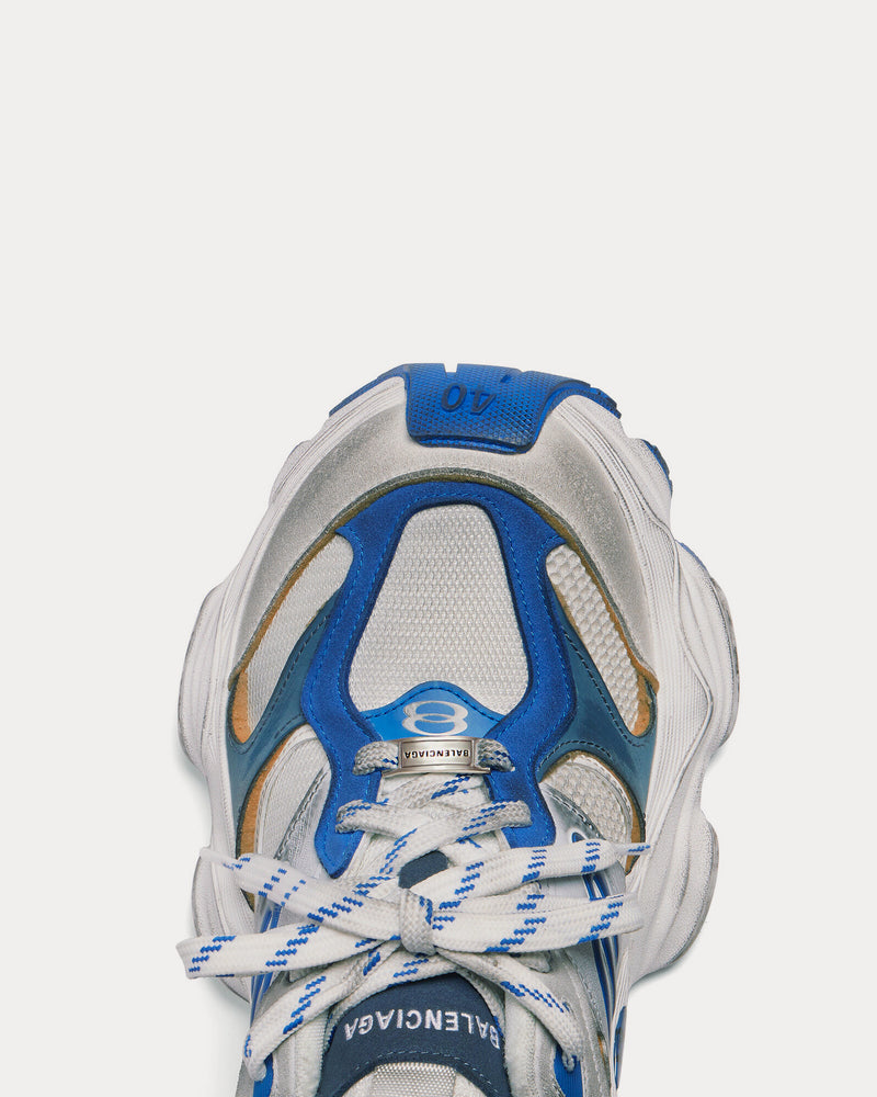 Balenciaga Cargo Microfiber & Mesh Grey / White / Blue Low Top Sneakers - 5