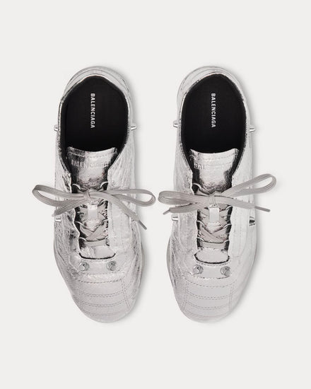 Balenciaga City Sneaker Sheepskin Silver Metalized Low Top Sneakers - 2