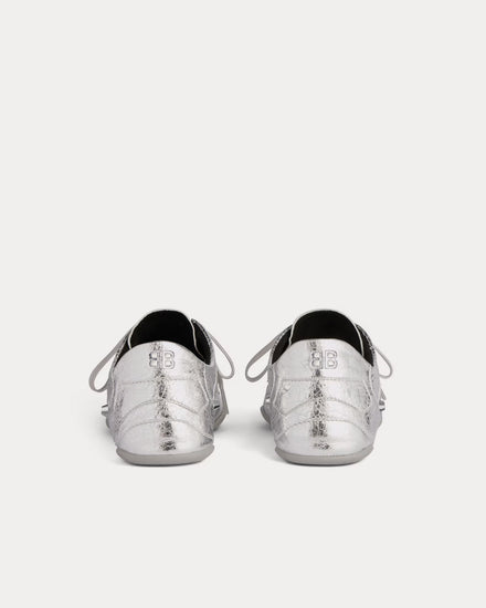 Balenciaga City Sneaker Sheepskin Silver Metalized Low Top Sneakers - 4