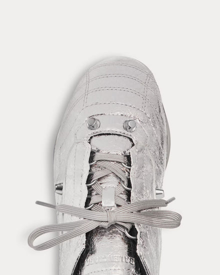 Balenciaga City Sneaker Sheepskin Silver Metalized Low Top Sneakers - 5