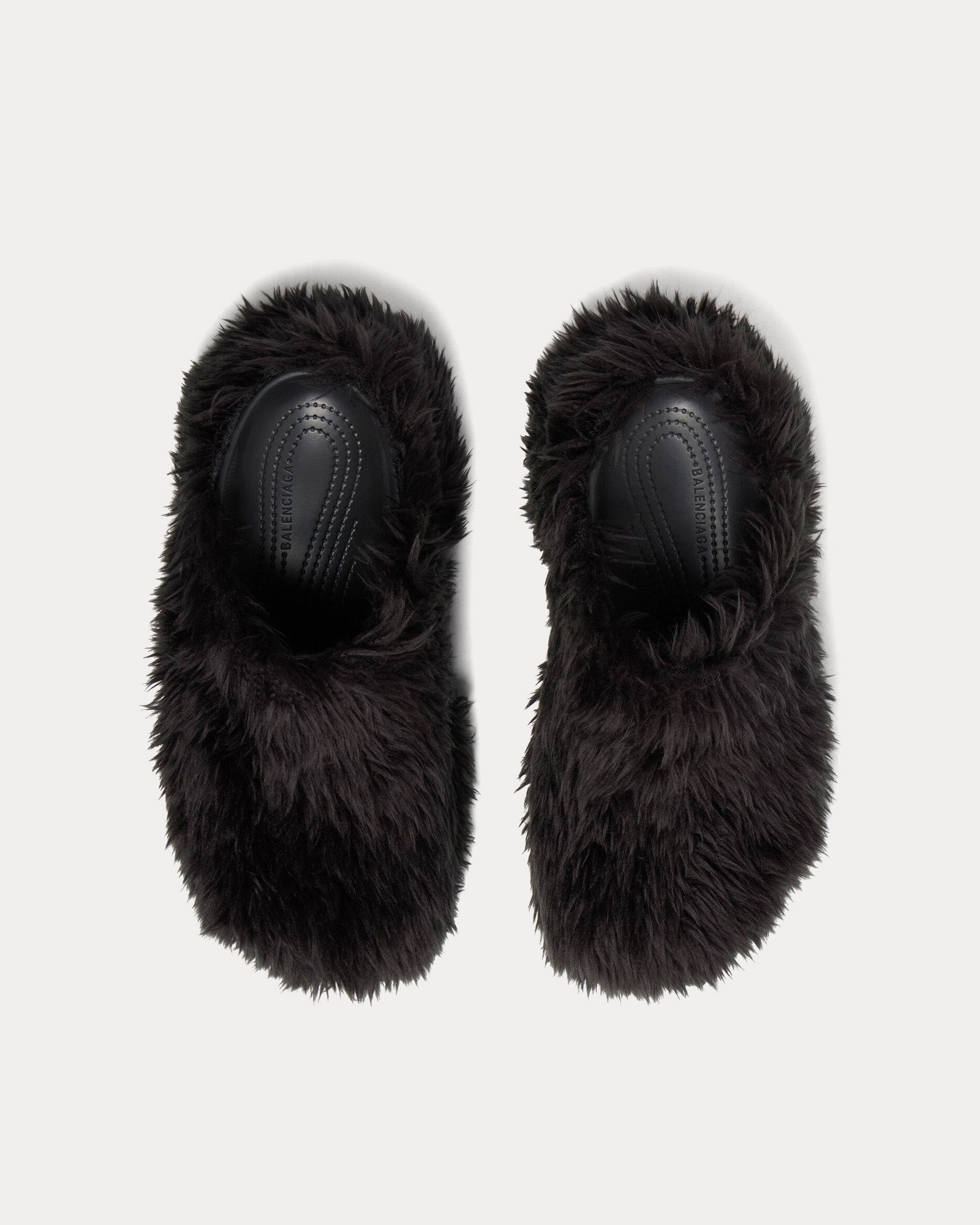 Balenciaga x Crocs - Fake Fur Black Mules